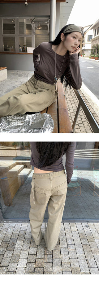 belt wide jeans