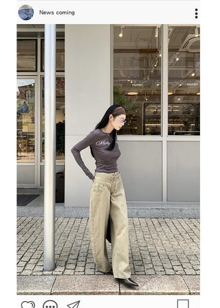 belt wide jeans