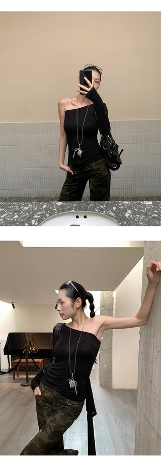 ribbon shoulder top
