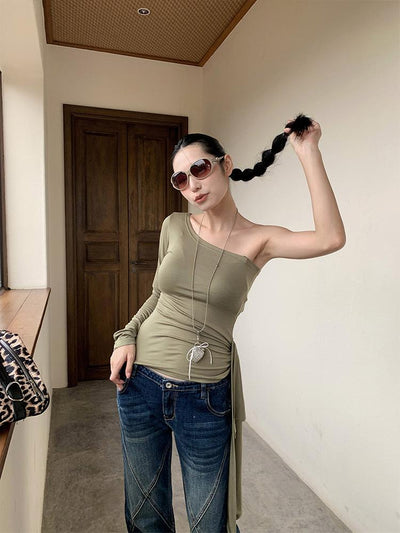 ribbon shoulder top
