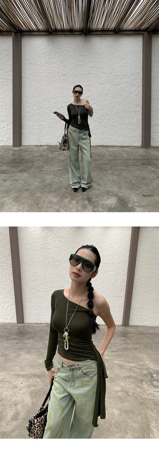 ribbon shoulder top