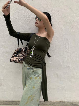 ribbon shoulder top