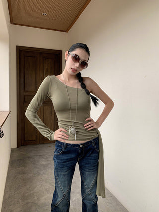 ribbon shoulder top