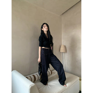 pocket straight jeans