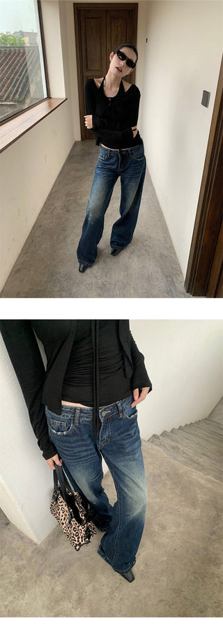 casual straight jeans