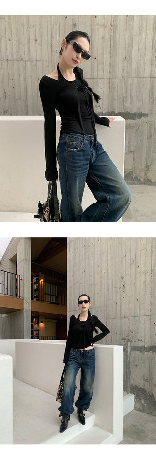 casual straight jeans