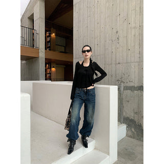 casual straight jeans