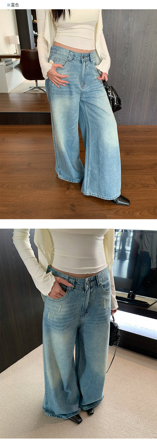 ripped wide jeans