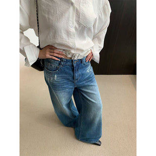 ripped wide jeans