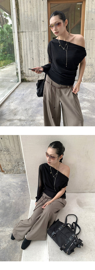 single shoulder top