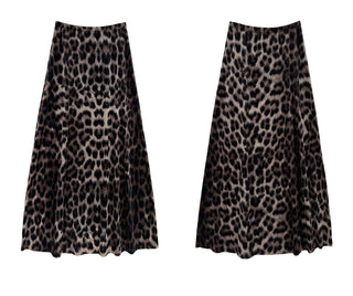 leopard velvet skirt