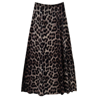 leopard velvet skirt
