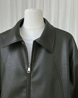lychee leather coat