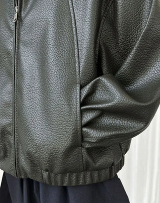 lychee leather coat