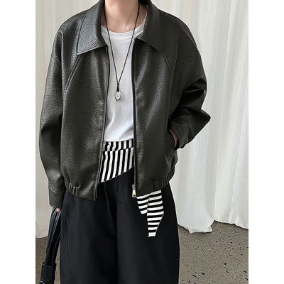 lychee leather coat