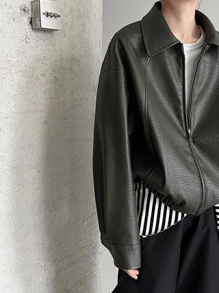 lychee leather coat