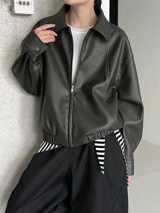 lychee leather coat