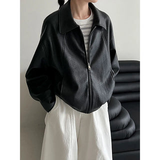 lychee leather coat