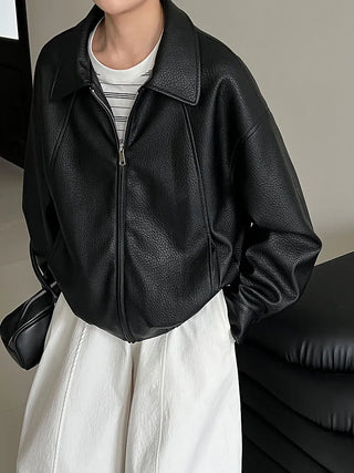 lychee leather coat