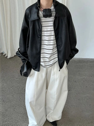 lychee leather coat