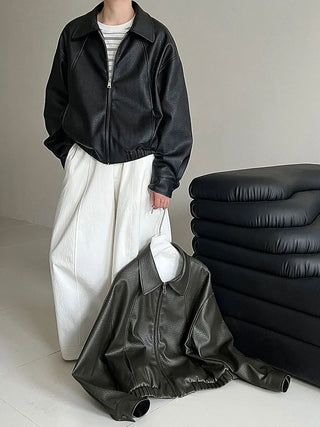 lychee leather coat