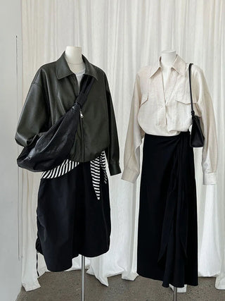 lychee leather coat