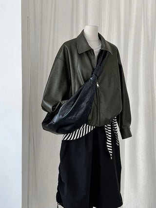lychee leather coat