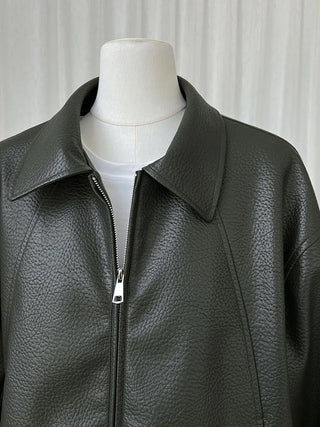 lychee leather coat
