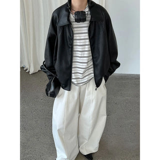 lychee leather coat