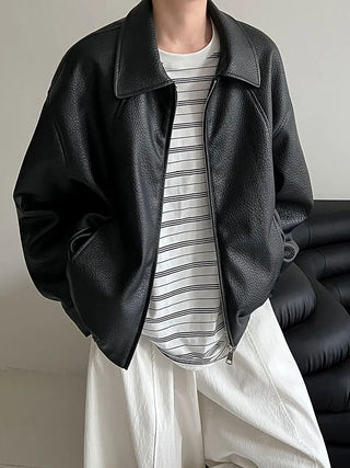 lychee leather coat