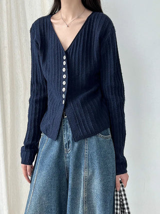 V-neck cardigan