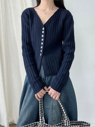 V-neck cardigan