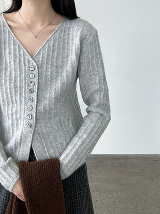 V-neck cardigan