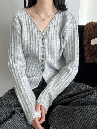 V-neck cardigan