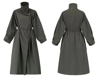 stand collar trench coat
