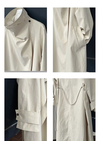 stand collar trench coat