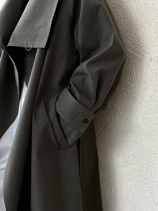 stand collar trench coat