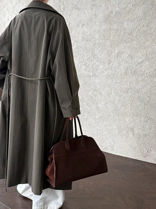 stand collar trench coat