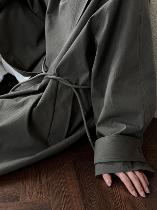 stand collar trench coat