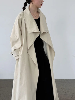 stand collar trench coat
