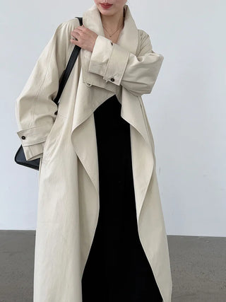 stand collar trench coat