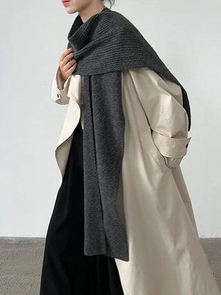 stand collar trench coat