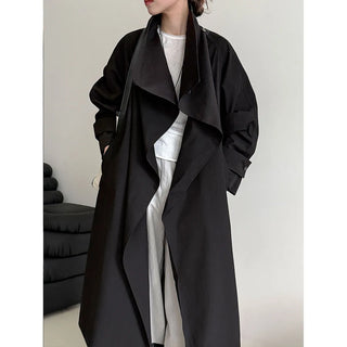 stand collar trench coat