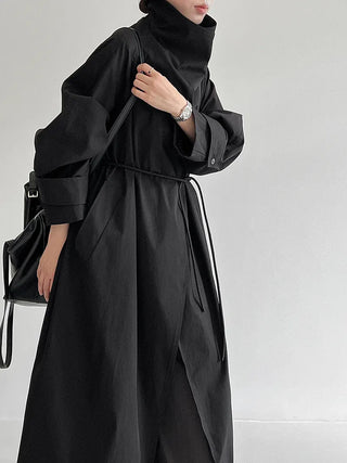 stand collar trench coat