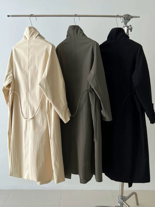 stand collar trench coat