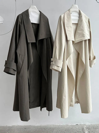 stand collar trench coat