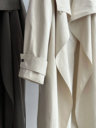 stand collar trench coat