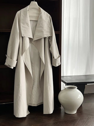 stand collar trench coat