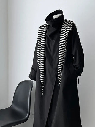stand collar trench coat