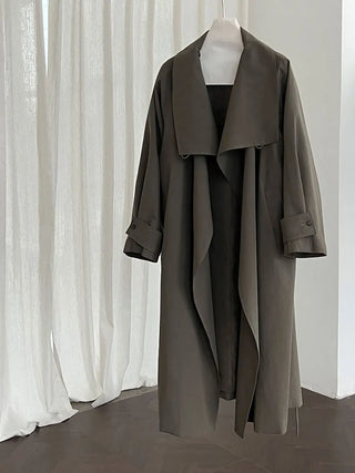 stand collar trench coat